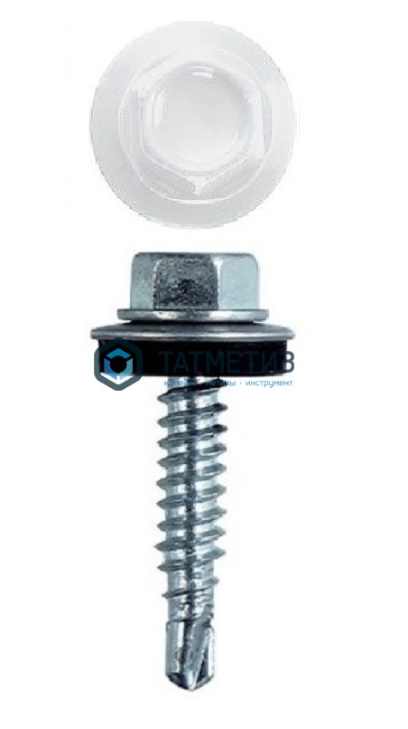 Саморез окраш.кров. 5,5х25 /9003/ (250 шт/уп) HW -  магазин «ТАТМЕТИЗ»