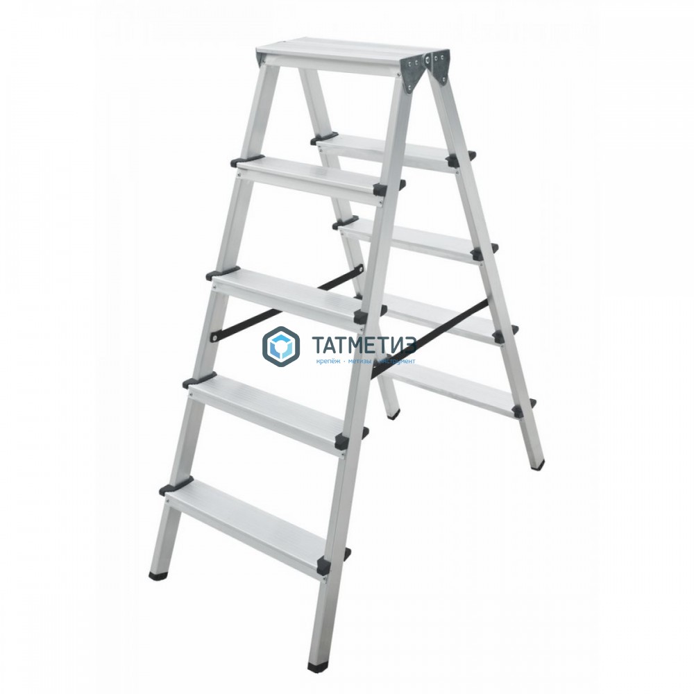 Стремянка 2-сторонняя алюм, ступень  80 мм, 2х5, NV -  магазин «ТАТМЕТИЗ»