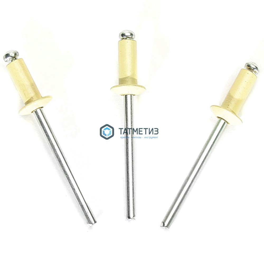 Заклепки ZK ал/ст 4,0x10 RAL 1015 (1000 шт/уп) -  магазин «ТАТМЕТИЗ»