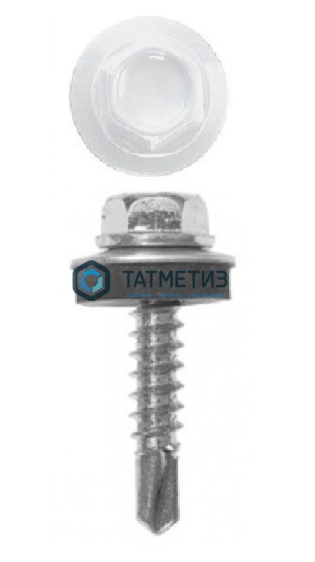Саморез окраш.кров. 5,5х19 /9003/  (250 шт/уп)  HW -  магазин крепежа «ТАТМЕТИЗ»
