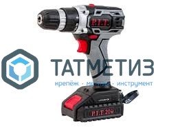 Дрель-шуруповерт аккумуляторная P.I.T 20В, БЗП, 2 Li акк.1,5Ач,2 ск,30Нм,быстр.зарядка,кейс -  магазин «ТАТМЕТИЗ»