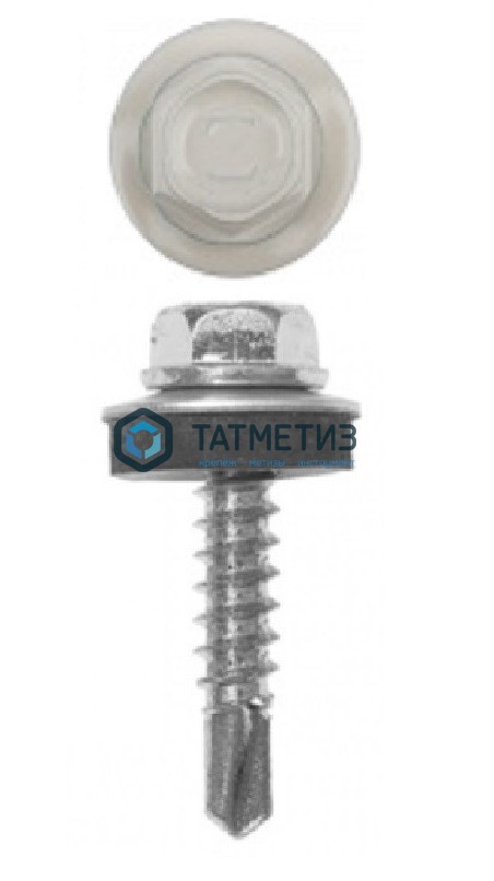 Саморез окраш.кров. 5,5х19 /9002/  (250 шт/уп)  HW -  магазин крепежа «ТАТМЕТИЗ»
