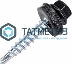 Саморез окраш.кров. 4,8х29 /9005/ (250 шт/уп) HW28 -  магазин «ТАТМЕТИЗ»