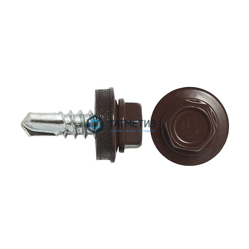 Саморез окраш.кров. 5,5х38 /8017/ DAXMER  (200 шт/уп) -  магазин «ТАТМЕТИЗ»