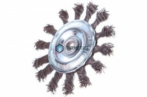 Щетка для дрели дисковая  75 мм, крученая металлическая проволока// Matrix -  магазин крепежа «ТАТМЕТИЗ»