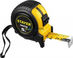 Рулетка STAYER MASTER 5м/25мм, в ударостойком обрезиненном корпусе -  магазин крепежа «ТАТМЕТИЗ»