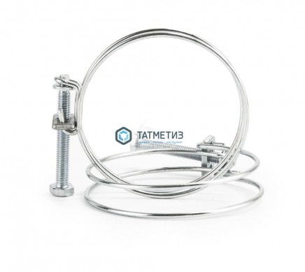 Хомут проволочный, цинк, 64 мм (2 1/2") (20 шт) | «ТАТМЕТИЗ» Хомут проволочный, цинк, 64 мм (2 1/2") (20 шт) - магазин крепежа «ТАТМЕТИЗ»