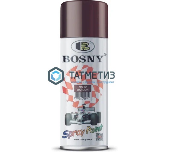 Краска аэроз. BOSNY 520 мл. №038 БОРДОВАЯ Краска аэроз. BOSNY 520 мл. №038 БОРДОВАЯ