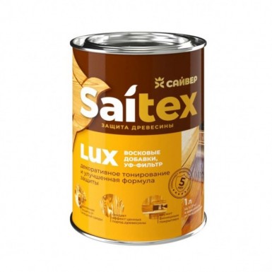 Деревозащитное средство Saitex LUX  БЕЛЫЙ  1 л./14 -  магазин крепежа «ТАТМЕТИЗ»