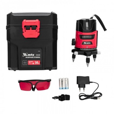 Уровень лазерный CRX-30R, 30 м, красный луч, батарейки, резьба 5/8"// MTX -  магазин крепежа «ТАТМЕТИЗ»