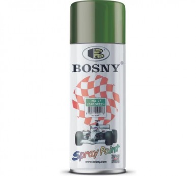 Краска аэроз. BOSNY 520 мл. №027  ЗЕЛЕНЫЙ ЛИСТ -  магазин крепежа «ТАТМЕТИЗ»