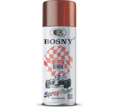 Краска аэроз. BOSNY 520 мл. №141  ОРАНЖЕВАЯ -  магазин крепежа «ТАТМЕТИЗ»