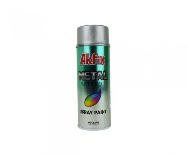 Краска аэроз. СЕРЕБРО  400Ml Gw.300Gr (6) Akfix -  магазин крепежа «ТАТМЕТИЗ»