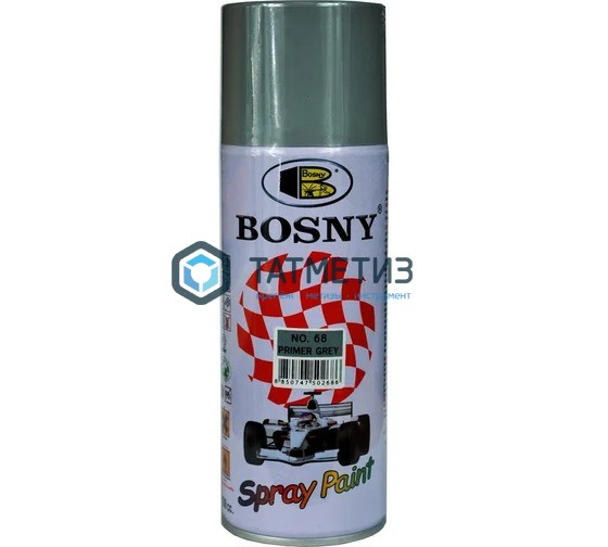 Краска аэроз. BOSNY 520 мл. №068 СЕРАЯ грунт Краска аэроз. BOSNY 520 мл. №068 СЕРАЯ грунт