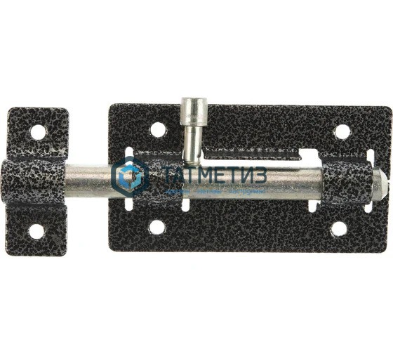 Задвижка накладная "ЗД-01", порошк. покрыт/стержень-цинк, серебро, круг засов 14мм, 64х115мм | «ТАТМЕТИЗ» Задвижка накладная "ЗД-01", порошк. покрыт/стержень-цинк, серебро, круг засов 14мм, 64х115мм - магазин крепежа «ТАТМЕТИЗ»