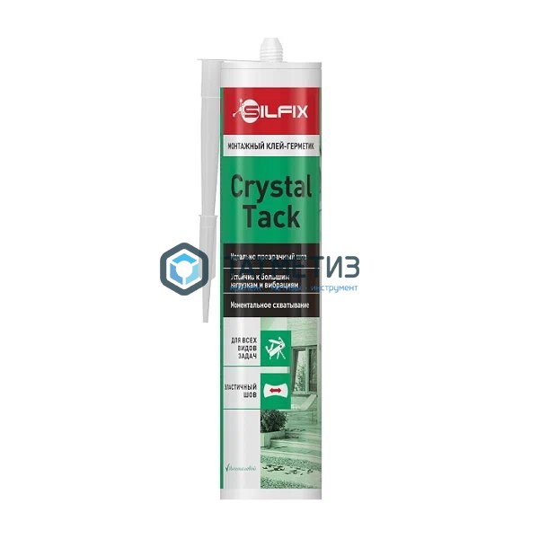 Клей-герметик монтажный прозрачный 290 мл SilFix Hybrid Bond Crystal Tack | «ТАТМЕТИЗ» Клей-герметик монтажный прозрачный 290 мл SilFix Hybrid Bond Crystal Tack - магазин крепежа «ТАТМЕТИЗ»